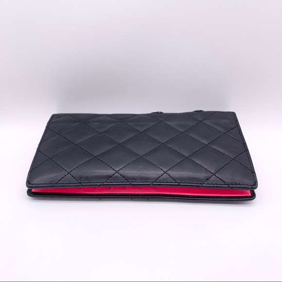 SOLD! CHANEL Black Lambskin Cambon Long Wallet - Picture 5 of 10